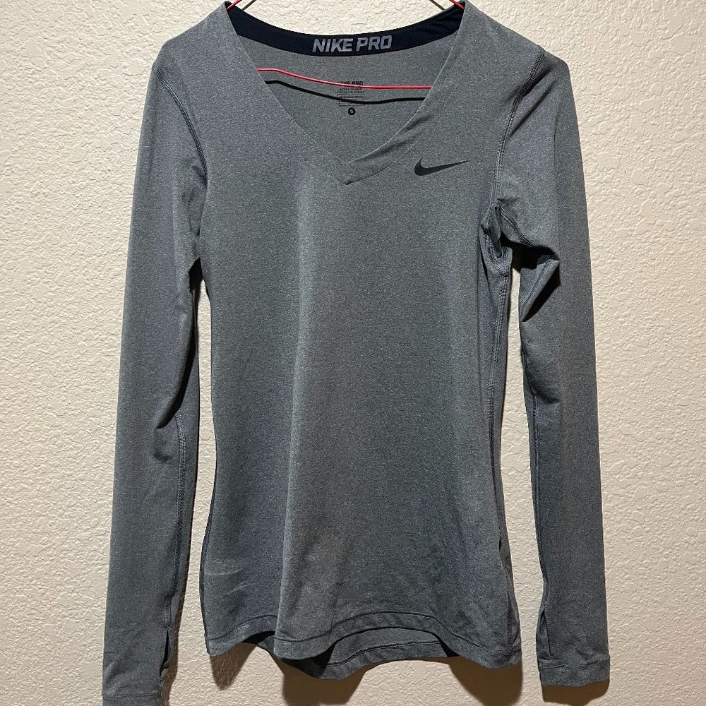 Nike Women's Pro Long Sleeve V-Neck